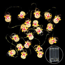 2 Meters Christmas LED Light Decorations Santa Claus Elk Christmas Tree Snowflakes Snowman Ornament Garland Glowing In the Dark