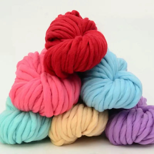 Super Bulky Arm Knitting Wool Roving Knitted Blanket Chunky Wool Yarn Super Thick Yarn For Knitting/Crochet/Carpet/Hats