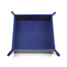Foldable Storage Box Dice Tray PU Leather Folding Key Coin Storage Square Tray Dice Game for RPG DnD Table Board Games
