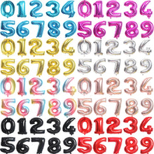 16/32/40 inch Big Size Rose Gold Sliver digital number Figure Foil balloons Adult Birthday Party Decoration Supplies Ballon
