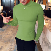 Turtleneck Men Fashion Autumn Winter Knitwear Long Sleeve Sweaters For Men Clothing Slim Fit Casual Pull Homme Pullovers HotSale