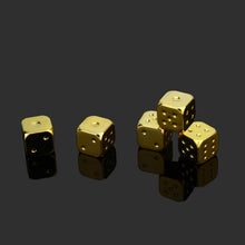New Metal Dice  Gold/Sliver Color High Quality 6 Sided Dice For Club/Party/Family Games 13mm