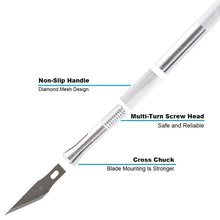 Engraving Non-Slip Metal Knife Kit + 40/10pcs #11 Blades Cutter Craft Knives for Mobile Phone PCB Repair Hand Tools