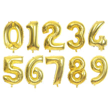 16/32/40 inch Big Size Rose Gold Sliver digital number Figure Foil balloons Adult Birthday Party Decoration Supplies Ballon