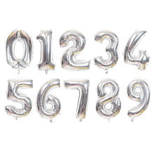 16/32/40 inch Big Size Rose Gold Sliver digital number Figure Foil balloons Adult Birthday Party Decoration Supplies Ballon