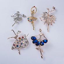 RINHOO Gymnastics Flower Dancer Crystal Brooches for Women Cute Pin Bijouterie High Quality Corsage Fashion Wedding Jewelry