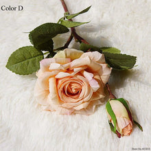 NEW Beautiful roses branch fleur silk Artificial flowers Wedding Decoration rose flores artificiales fake flowers