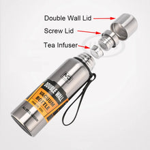 Termo de acero inoxidable de gran capacidad UPORS, botella de vacío portátil, vaso aislado con cuerda, 500/700/1000/1500 ml