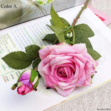 NEW Beautiful roses branch fleur silk Artificial flowers Wedding Decoration rose flores artificiales fake flowers