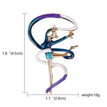 RINHOO Gymnastics Flower Dancer Crystal Brooches for Women Cute Pin Bijouterie High Quality Corsage Fashion Wedding Jewelry
