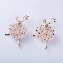 RINHOO Gymnastics Flower Dancer Crystal Brooches for Women Cute Pin Bijouterie High Quality Corsage Fashion Wedding Jewelry