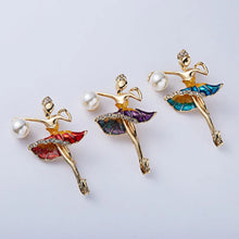 RINHOO Gymnastics Flower Dancer Crystal Brooches for Women Cute Pin Bijouterie High Quality Corsage Fashion Wedding Jewelry