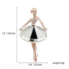 RINHOO Gymnastics Flower Dancer Crystal Brooches for Women Cute Pin Bijouterie High Quality Corsage Fashion Wedding Jewelry