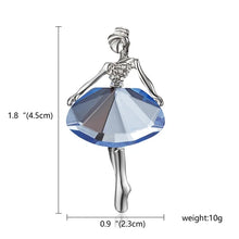 RINHOO Gymnastics Flower Dancer Crystal Brooches for Women Cute Pin Bijouterie High Quality Corsage Fashion Wedding Jewelry