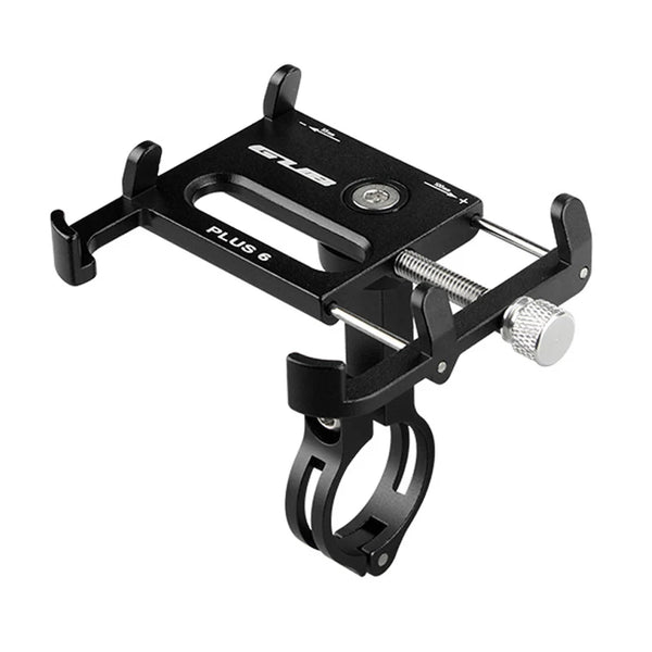 Soporte para teléfono de bicicleta GUB Bike Accessories Plus 6 de aluminio, abrazadera ajustable para smartphones de 3.5 a 6.2 pulgadas