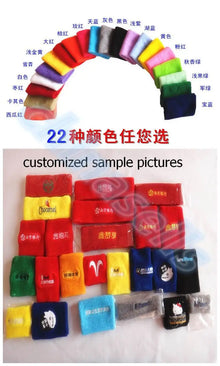 1pcs Sports Sweatband Cotton 15*8cm Terry Cloth Wrist Sweat Bands Tennis Fitness Basketball Wristband Wrist Support Protector