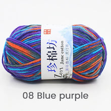 50g/unidad Hilo de lana suave y cálida para tejer y ganchillo, hilo de fantasía colorido para manualidades, tejido a mano de suéteres, bufandas y gorros