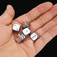 New Metal Dice  Gold/Sliver Color High Quality 6 Sided Dice For Club/Party/Family Games 13mm