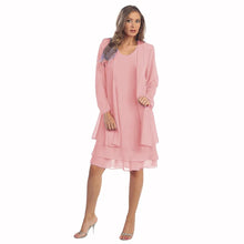 2 Pieces Chiffon Dress Set Women Casual Long Sleeve Solid Cardigan Dress Elegant Wedding Evening Party Dresses Clothing Vestidos