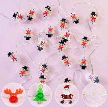 2 Meters Christmas LED Light Decorations Santa Claus Elk Christmas Tree Snowflakes Snowman Ornament Garland Glowing In the Dark