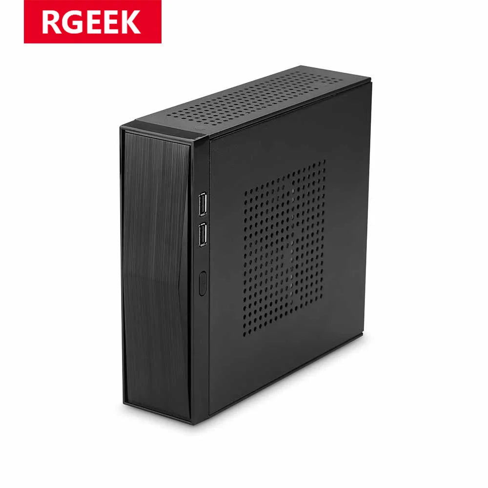 RGEEK C01 SECC Chasis Caja de computadora de escritorio industrial pequeña PSU HTPC Mini ITX PC