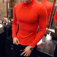 Turtleneck Men Fashion Autumn Winter Knitwear Long Sleeve Sweaters For Men Clothing Slim Fit Casual Pull Homme Pullovers HotSale