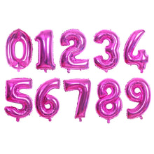 16/32/40 inch Big Size Rose Gold Sliver digital number Figure Foil balloons Adult Birthday Party Decoration Supplies Ballon