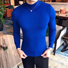 Turtleneck Men Fashion Autumn Winter Knitwear Long Sleeve Sweaters For Men Clothing Slim Fit Casual Pull Homme Pullovers HotSale
