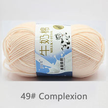 Hilo de algodón de leche de 50 g/set, línea de ganchillo, fibra de leche de 5 cabos de alta calidad, lana suave y cálida, para tejer a mano suéteres de bebé y bufandas (bricolaje)