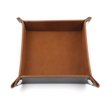 Foldable Storage Box Dice Tray PU Leather Folding Key Coin Storage Square Tray Dice Game for RPG DnD Table Board Games