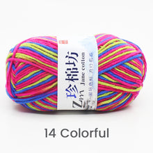 50g/PC Double Knitting Crochet Milk Soft Warm Wool Yarn Hand Knitted Colourful Fancy Yarn DIY Craft Knit Sweater Scarf Hat