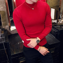 Turtleneck Men Fashion Autumn Winter Knitwear Long Sleeve Sweaters For Men Clothing Slim Fit Casual Pull Homme Pullovers HotSale