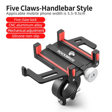 ROCKBROS Bike Phone Holder Aluminum Alloy Bike Stand Adjustable 360 Rotation Bicycle Phone Mount Motorcycle Bike Accessories