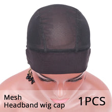 Gorro para peluca con diadema y banda de sujeción, gorros negros para confección de pelucas, gorro tipo domo de licela con banda ajustable.