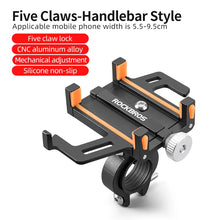 ROCKBROS Bike Phone Holder Aluminum Alloy Bike Stand Adjustable 360 Rotation Bicycle Phone Mount Motorcycle Bike Accessories