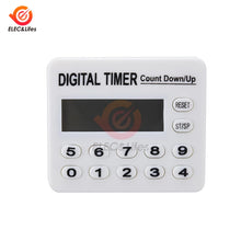LCD Digital Kitchen Timer Square Kitchen Countdown Alarm Clock Sleep Stopwatch Clock Timer 12 Key For Cooking Baking Sports Game