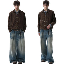 LUZHEN 2025 Autumn New Original Metal Buckle Placket Casual Jacket Men's Fashion High Quality Solid Color Elegant Clothes JY4230