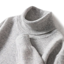 Jersey de cuello alto de cachemira para hombre, 100% lana pura, suéter de punto, básico, liso, elegante, casual, prendas de punto para hombre, otoño-invierno