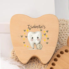 Caja de recuerdo para dientes personalizada, regalo para baby shower, caja para guardar el primer corte de pelo y dientes, regalo personalizado, caja de madera para el Hada de los Dientes