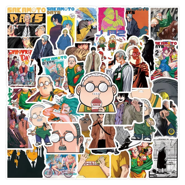 55PCS KPOP Sakamoto Days Movie Anime Japanese Theme Party Scooter Luggage Water Cup Graffiti Stickers Gift