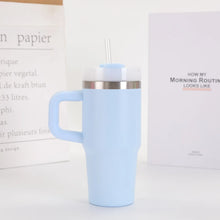 14oz Car Mug with Handle Double-layer Vacuum Coffee Cup Portable Water Cup Large Capacity 304 Stainless Steel Travel Thermal Cup