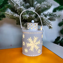 Vintage Christmas Hanging Lantern with LED Light for Home and Party Decor - image 7