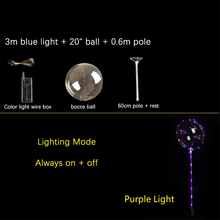 LED light Up Balloons Luminous Bubble Balloon with Light String and Sticks for Wedding Party Decor