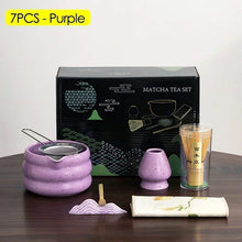 4/6/7PCS Japanese Matcha Set with Ceramic Bowl Bamboo Matcha Whisk and Tea Scoop for DIY Tea-making Tools Accessories