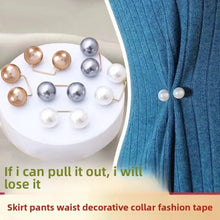 Colorful Pearl Brooch Waist Fixer Pins For Loose Jeans Dress Clothing Shiny Pearl Gem Curtain Fixing Pin Safety Beautiful Brooch