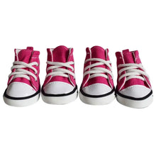 High Quality 4PCS/Set Pet Shoes with Adjustable Drawstring Waterproof Puppy Pet Dogs Boots Canvas Dirt-proof Pet Supplies Pets