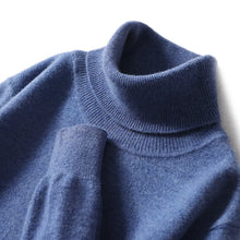 Jersey de cuello alto de cachemira para hombre, 100% lana pura, suéter de punto, básico, liso, elegante, casual, prendas de punto para hombre, otoño-invierno