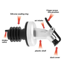1/3/5Pcs ABS Oil Bottle Stopper Lock Good Sealing Press Design Wine Pourers Kitchen Bar Tool Silicone Rubber Olive Oil Sprayer