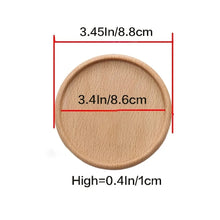1pc, Wooden Coaster, Teacup Mat, Coffee Mat, Household Insulation Mat, Restaurant, Coffee Shop, 3.45 X 3.45 X 0.4 Inches