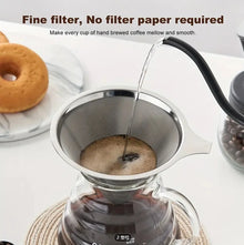 Reusable Coffee Filter Holder Double Layer Stainless Steel Coffee Tea Strainer Coffee Accessories Coffee Making Tool